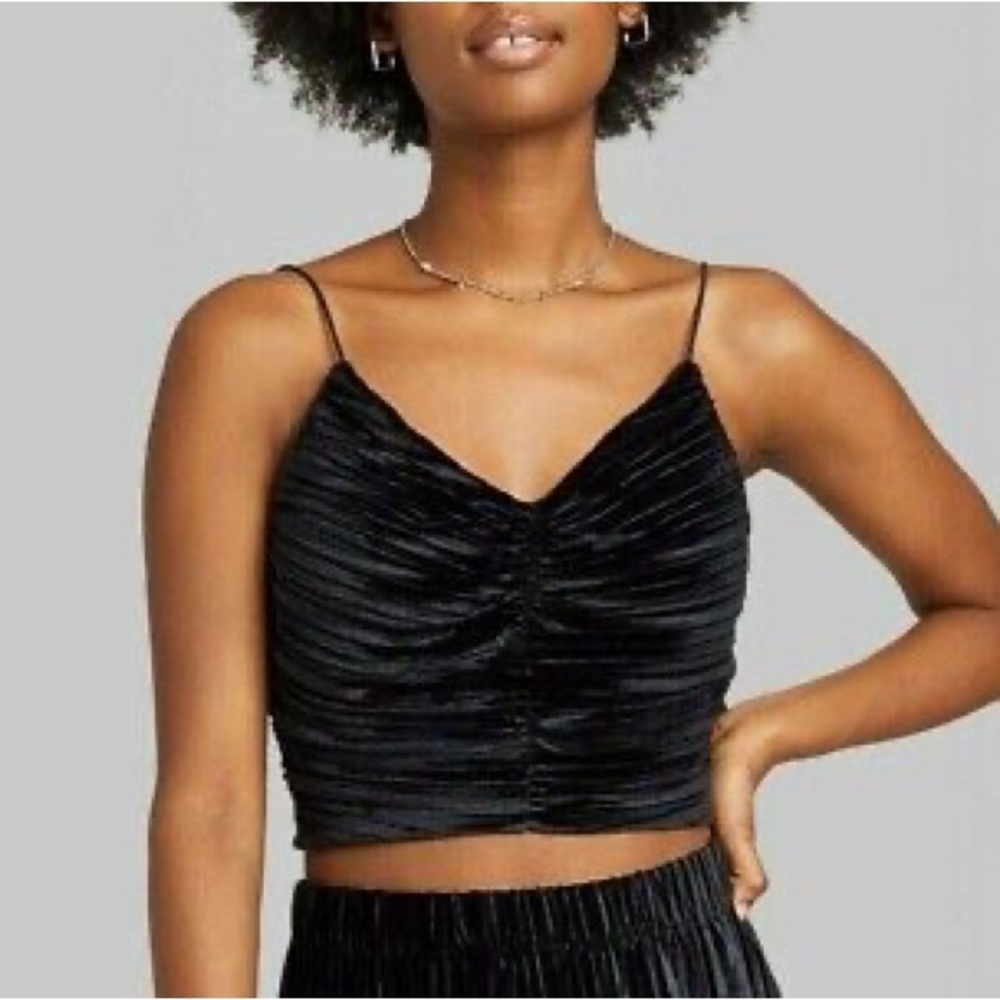 NWT Wild Fable Cinched Front Velvet Tank - XL